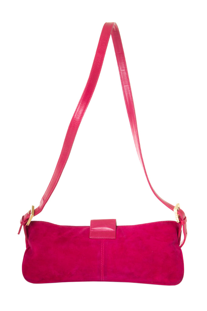 Fendi Pink Suede Baguette - irvrsbl