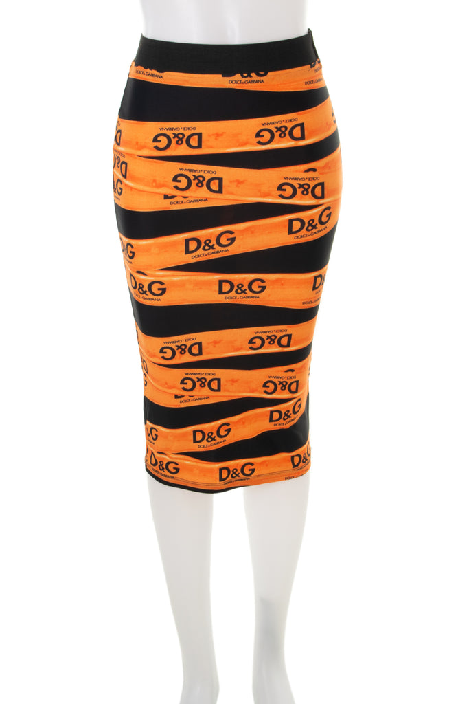 Dolce and GabbanaCaution Tape Skirt- irvrsbl