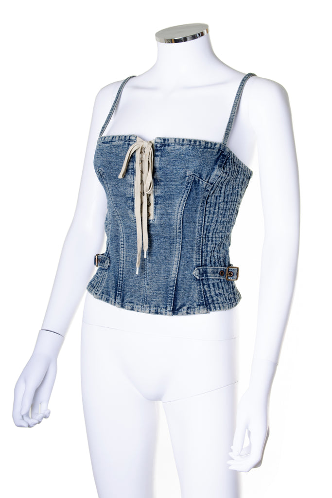 Dolce and Gabbana Denim Bustier Top - irvrsbl