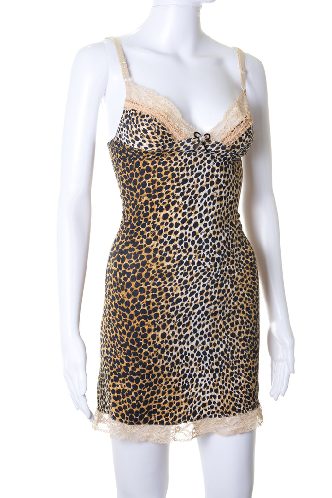 Dolce and Gabbana Leopard Print Slip Dress - irvrsbl