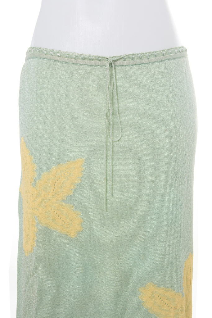 Fendi Green Floral Slip Skirt - irvrsbl