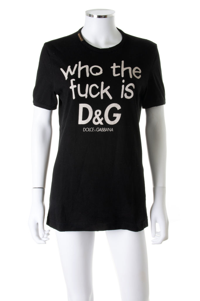 Dolce and Gabbana Who is D&G Tshirt - irvrsbl