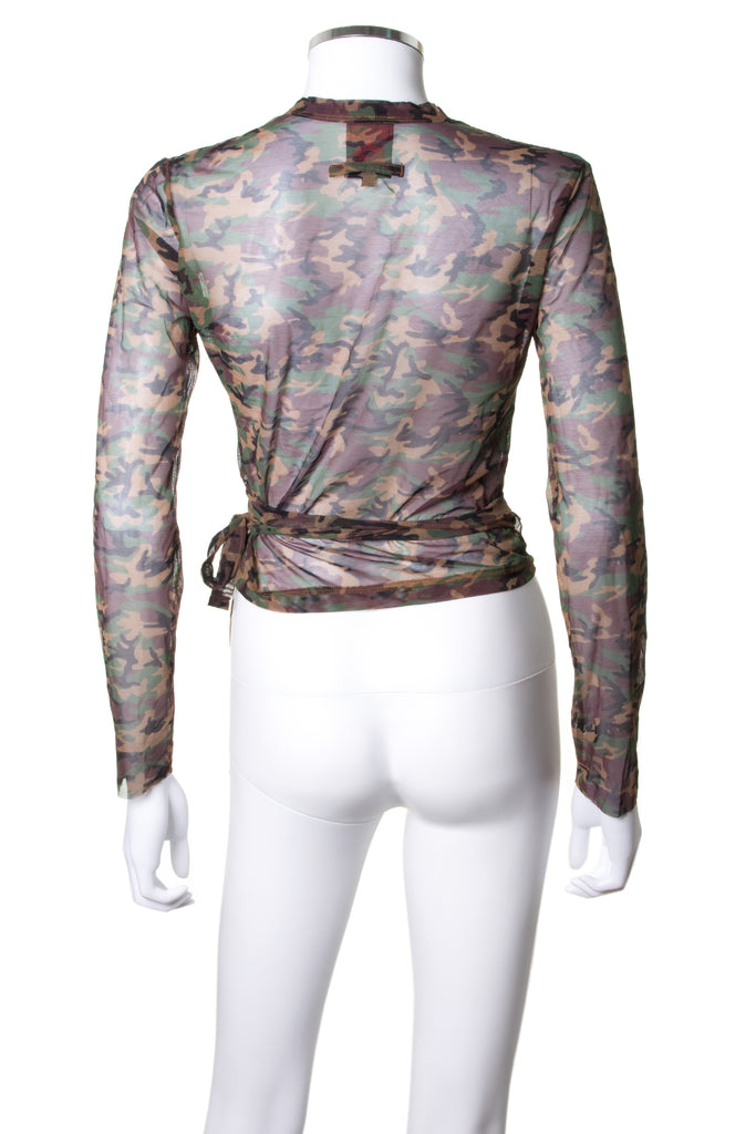 Jean Paul Gaultier Mesh Camo Top - irvrsbl