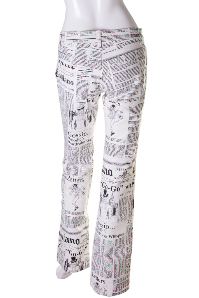John Galliano Gazette Print Jeans - irvrsbl