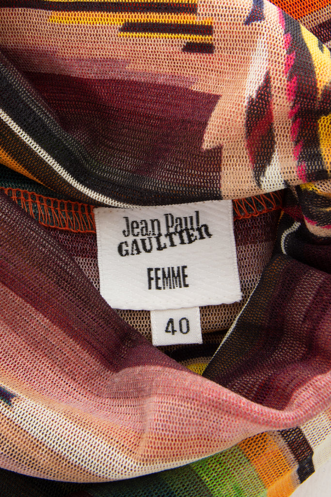 Jean Paul Gaultier Stripe Mesh Turtle Neck - irvrsbl