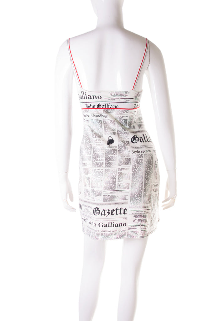 John Galliano Newspaper Print Slip Dress - irvrsbl