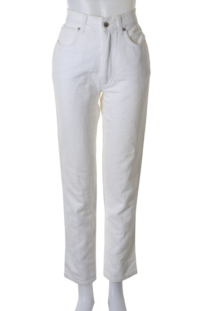 Fendi Monogram Jeans in White - irvrsbl