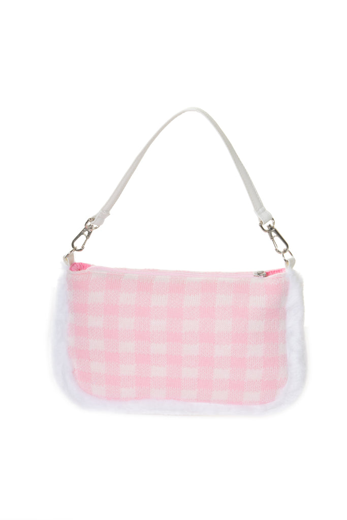 Courreges Pink Checkered Bag - irvrsbl