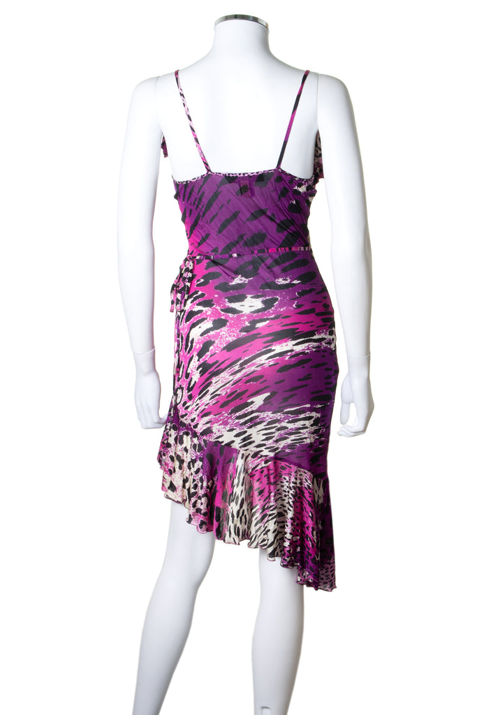 Roberto Cavalli Animal Print Wrap Dress - irvrsbl