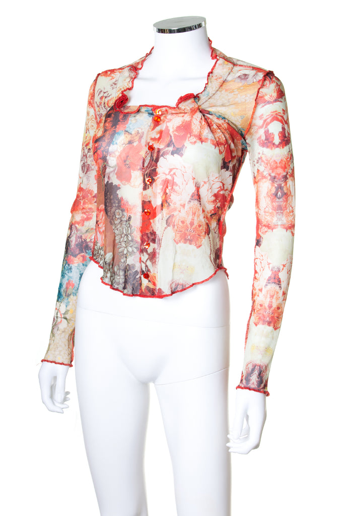 Jean Paul Gaultier Long Sleeve Mesh Top - irvrsbl