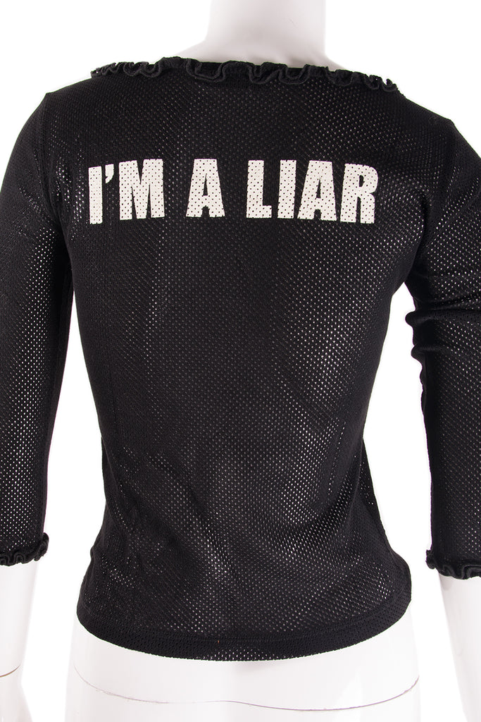 Moschino "Trust Me, I'm a Liar" Top - irvrsbl