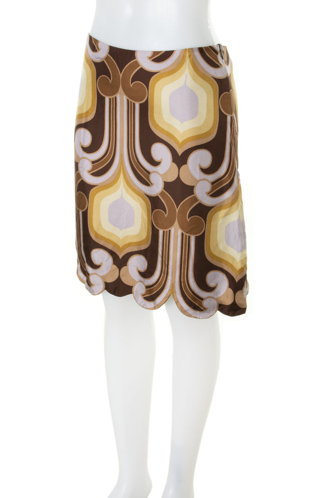 Miu Miu Printed Silk Skirt - irvrsbl