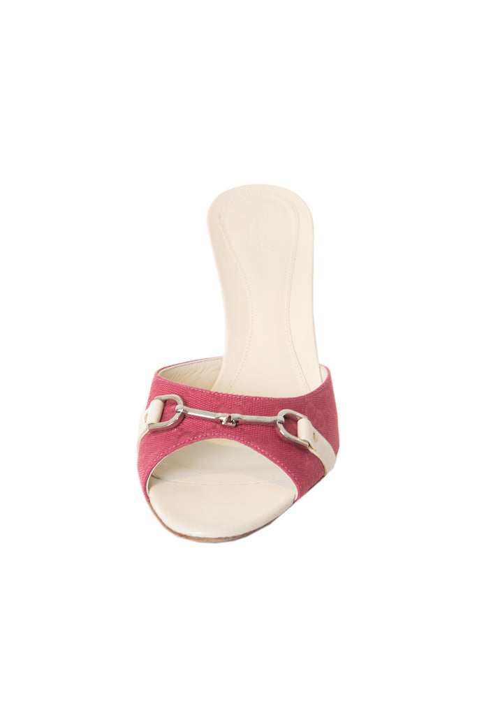 Gucci Horsebit Monogram Heels - irvrsbl