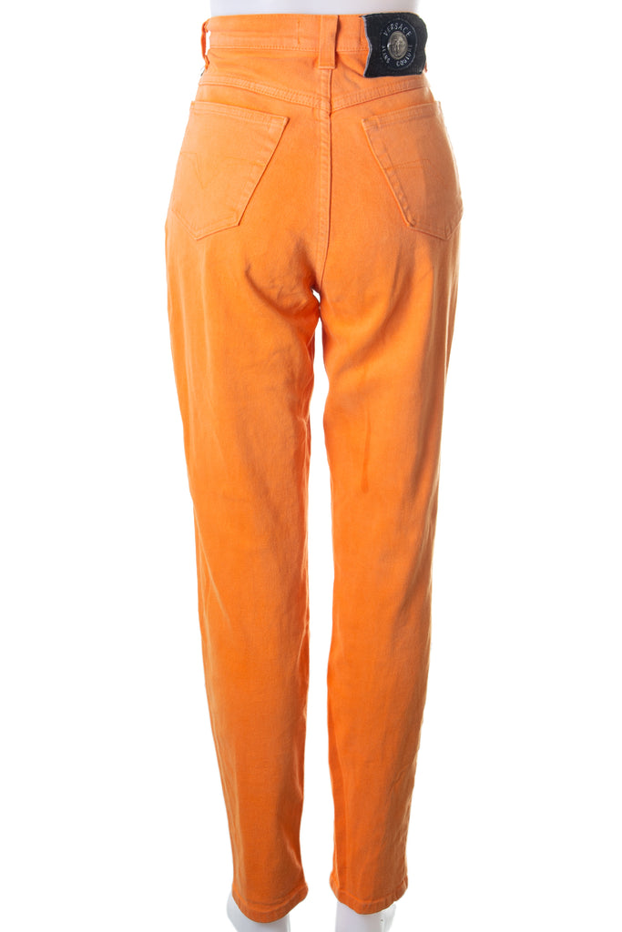 Versace High Waisted Jeans in Orange - irvrsbl