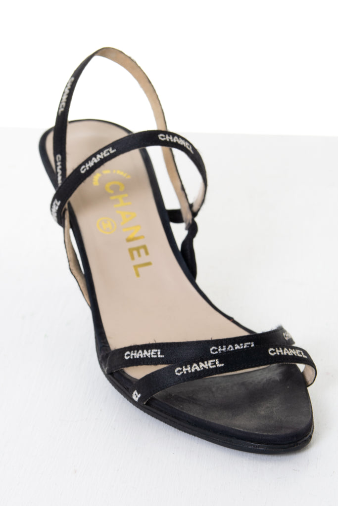 Chanel Strappy Logo Heels - irvrsbl