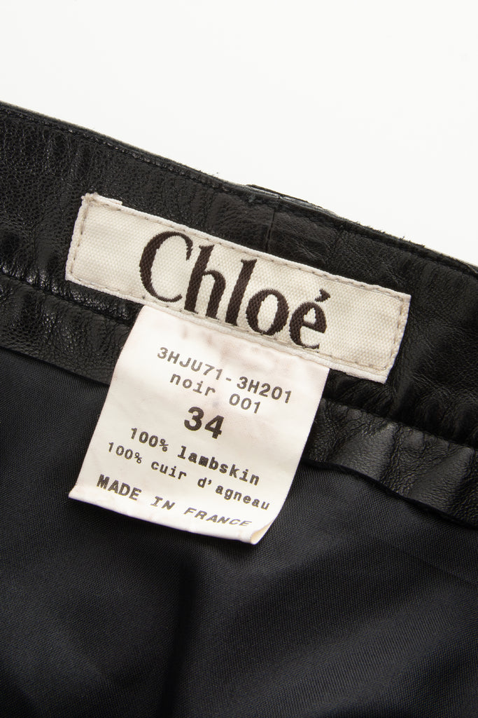 Chloe Leather Ruffle Skirt - irvrsbl