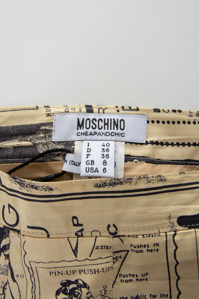 Moschino Newspaper Print Skirt - irvrsbl