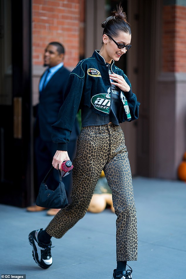 Fendi Leopard Print Jeans as worn by Bella Hadid - irvrsbl