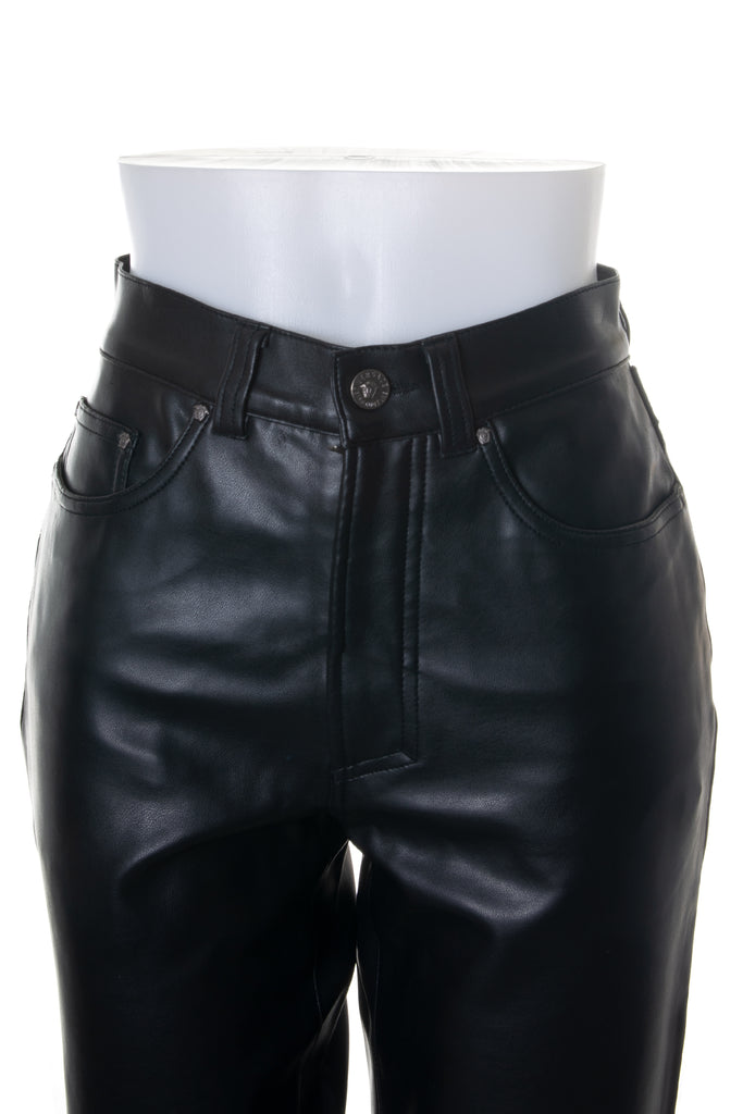 VersaceFaux Leather Pants- irvrsbl