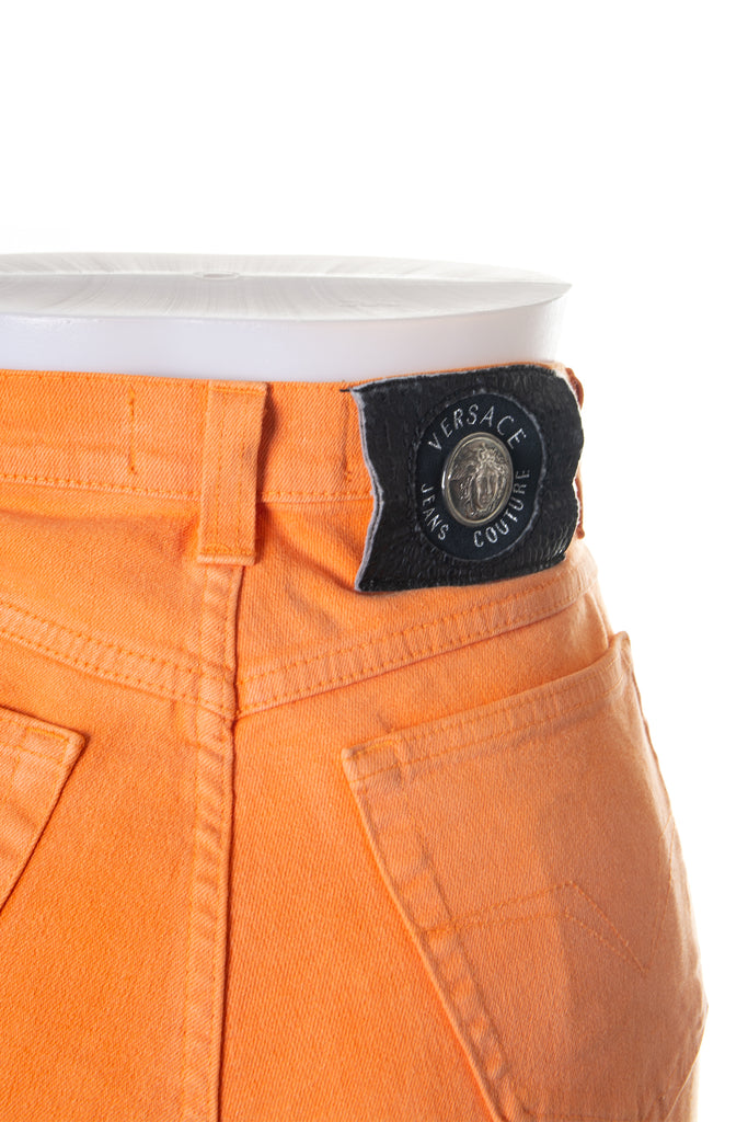 Versace High Waisted Jeans in Orange - irvrsbl