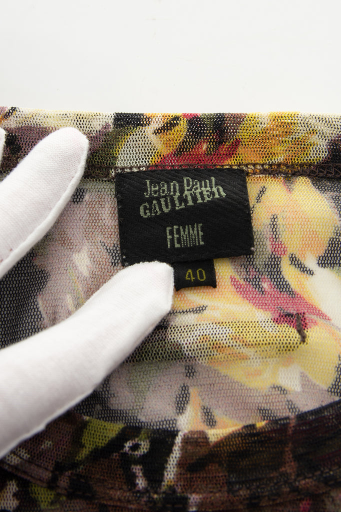 Jean Paul Gaultier Floral Mesh Top - irvrsbl