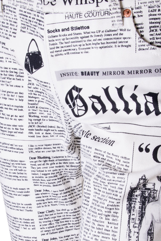 John Galliano Gazette Print Jeans - irvrsbl