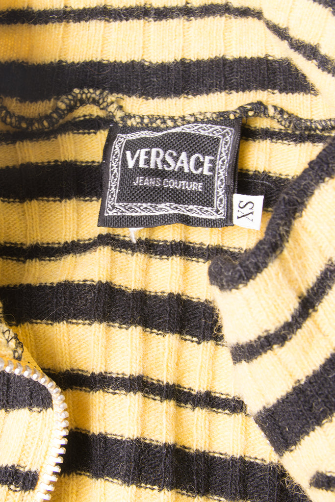 Versace Striped Mock Turtleneck - irvrsbl