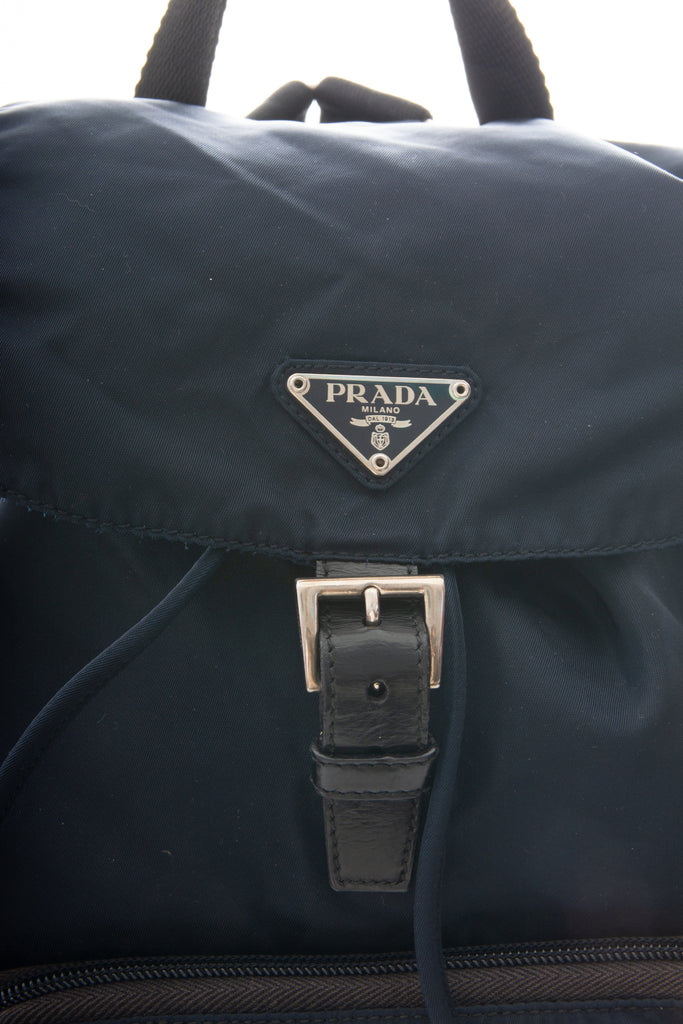 Prada Navy Nylon Backpack - irvrsbl