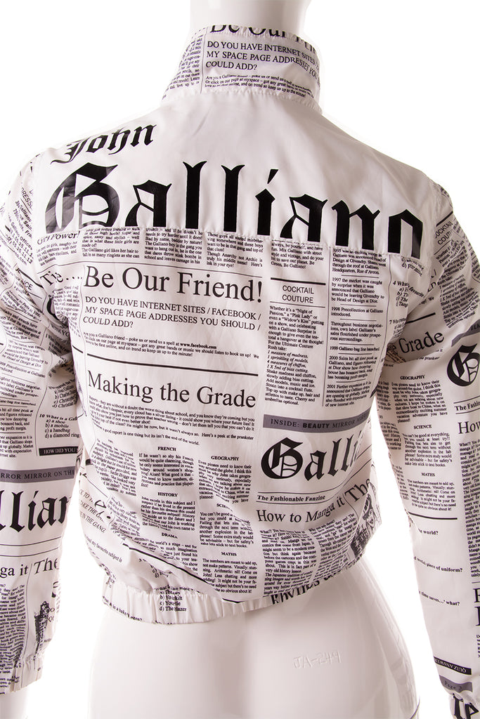 John Galliano Newspaper Print Jacket - irvrsbl
