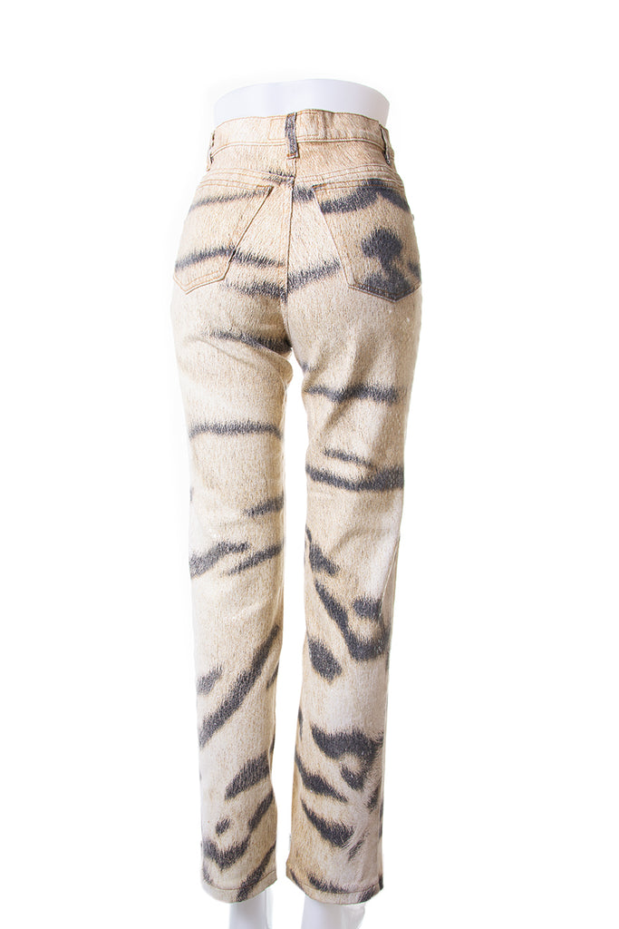 Roberto Cavalli Animal Print Sequin Jeans - irvrsbl