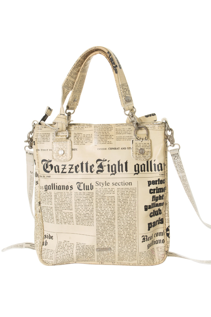John Galliano Newspaper Tote Bag - irvrsbl