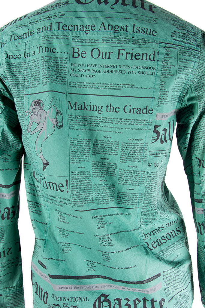 John Galliano Newspaper Print Shirt - irvrsbl