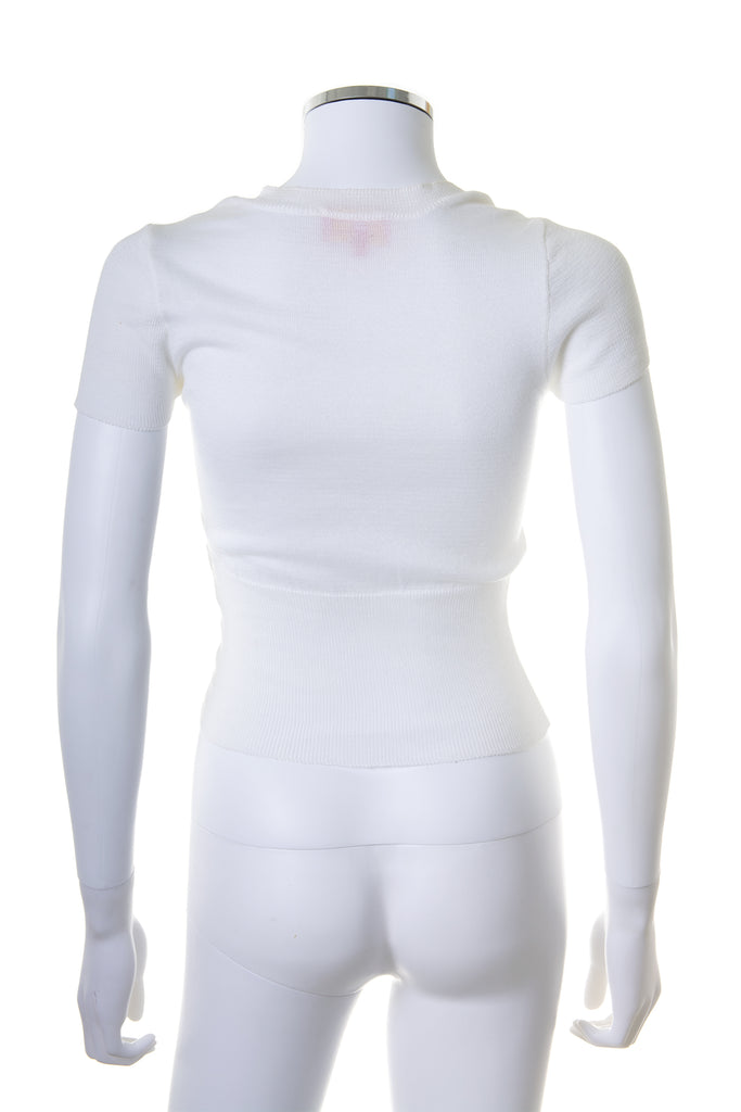 Vivienne Westwood Orb Knit Top in White - irvrsbl