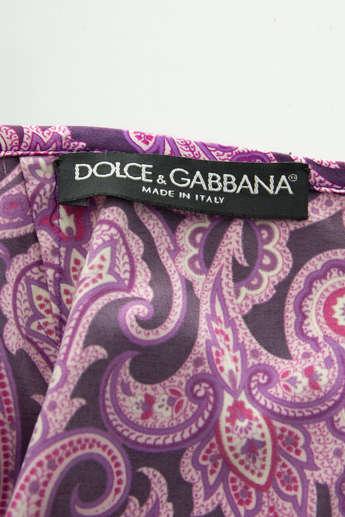 Dolce and Gabbana 2001 Paisley Satin Skirt - irvrsbl
