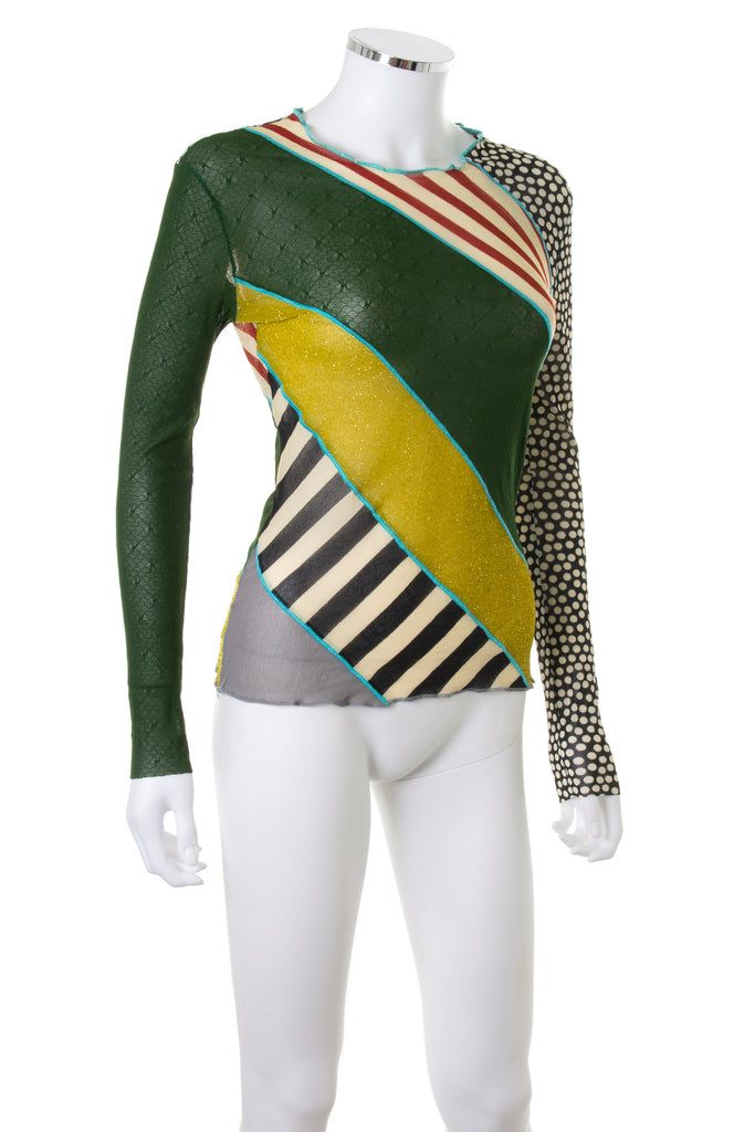 Jean Paul Gaultier Colour Block Mesh Top - irvrsbl