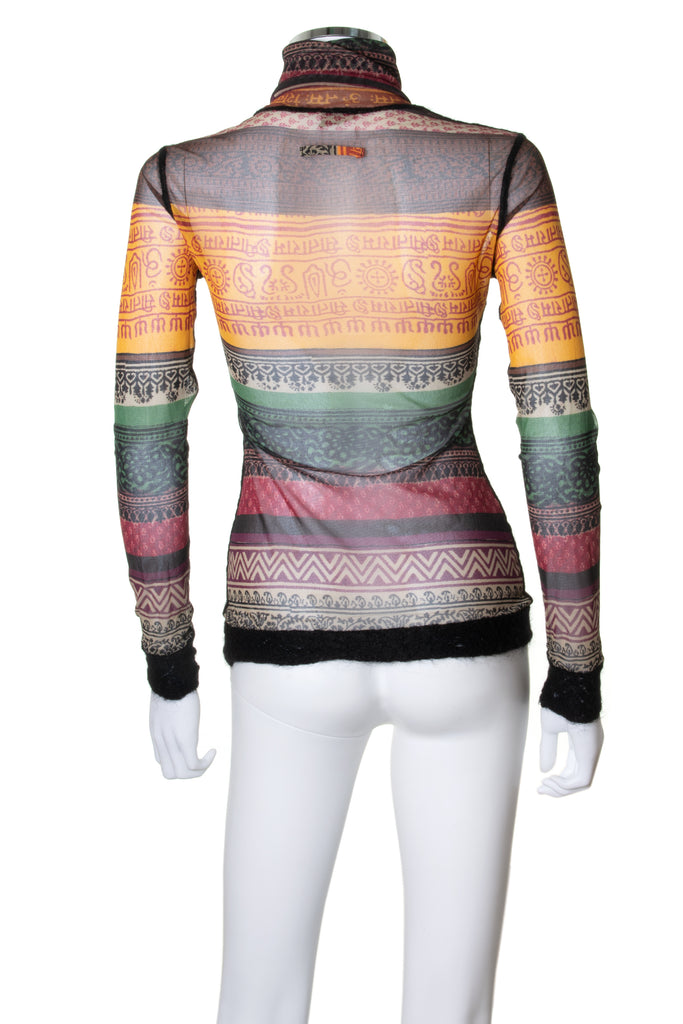 Jean Paul Gaultier Mesh Turtle Neck Top - irvrsbl