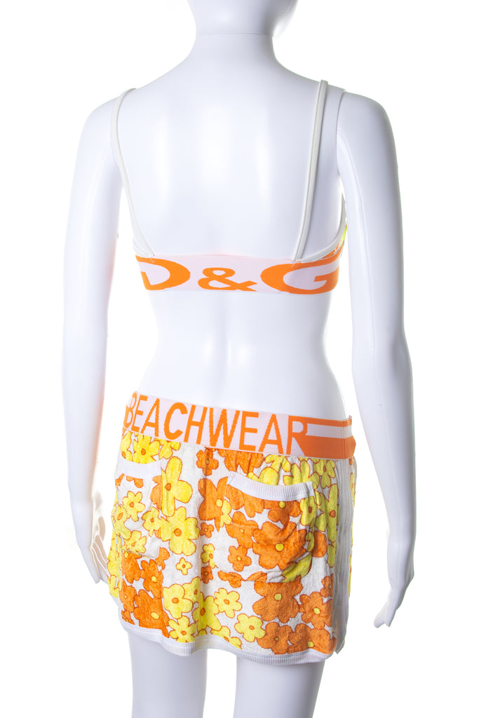 Dolce and Gabbana Neon Bikini with Velour Skirt - irvrsbl