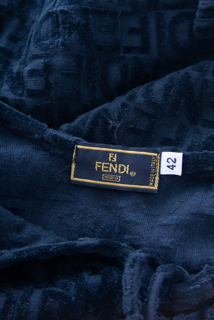 Fendi Logo Velour Dress - irvrsbl