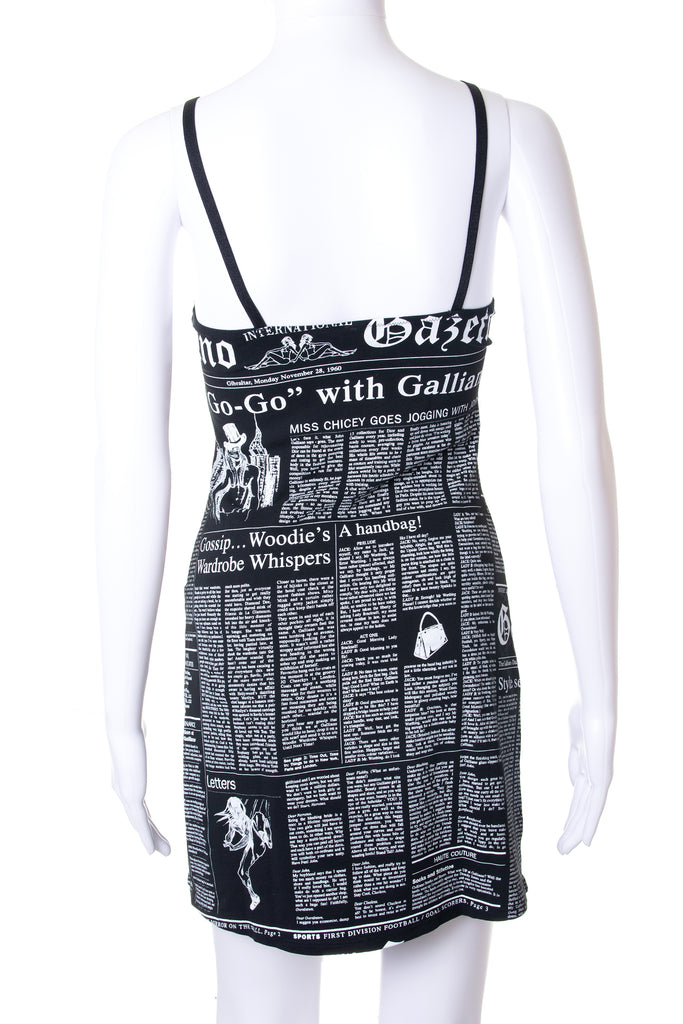 John Galliano Gazette Print Dress - irvrsbl
