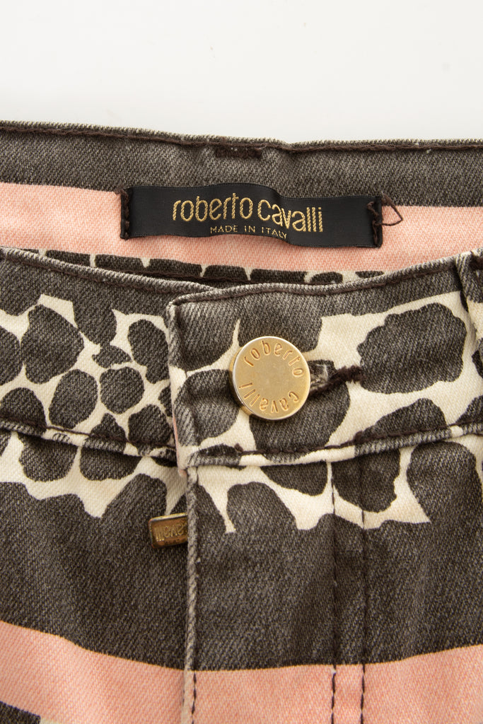 Roberto CavalliAnimal Print Jeans- irvrsbl