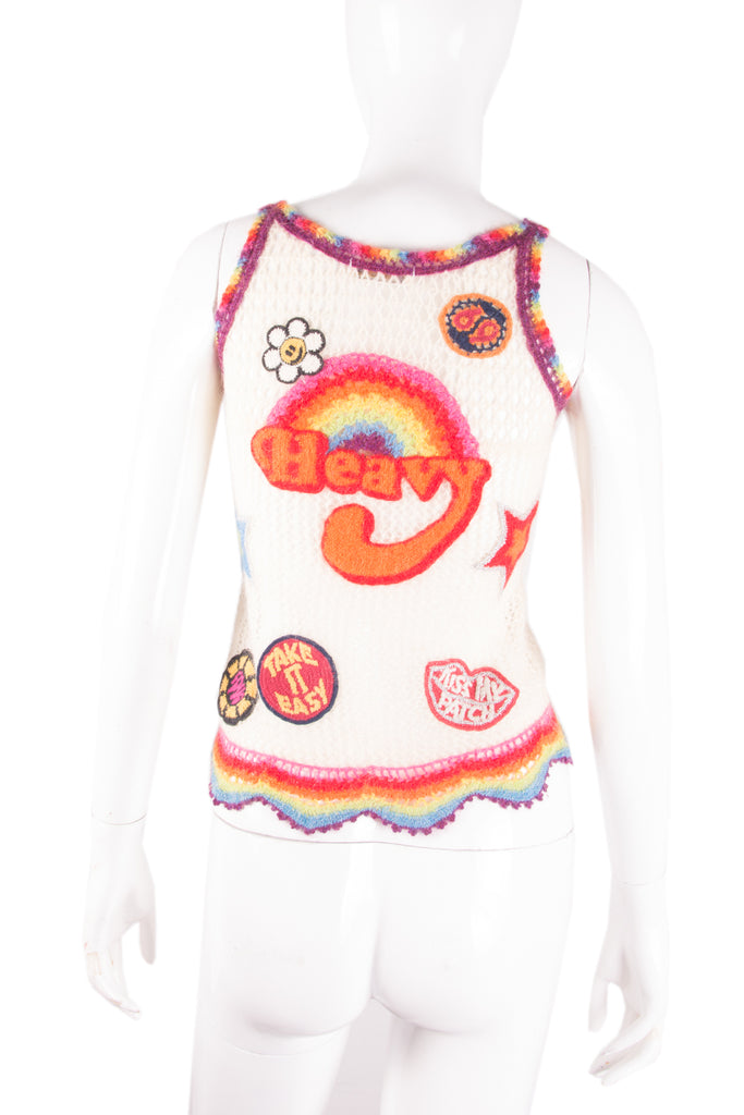 Hysteric Glamour Crochet Top with Patches - irvrsbl