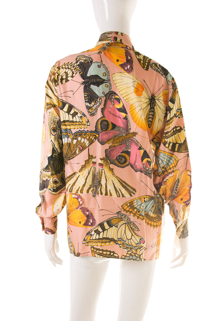 Gucci Butterfly Print Silk Shirt - irvrsbl
