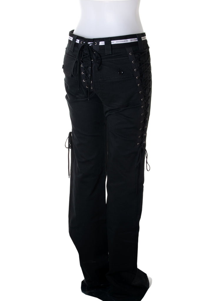 Dolce and Gabbana Lace Up Detail Pants - irvrsbl