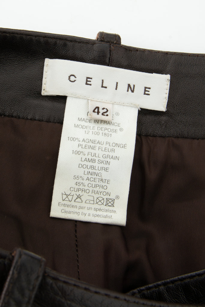 Celine Brown Leather Pants - irvrsbl