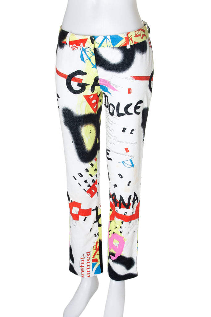 Dolce and Gabbana Printed Corduroy Pants - irvrsbl