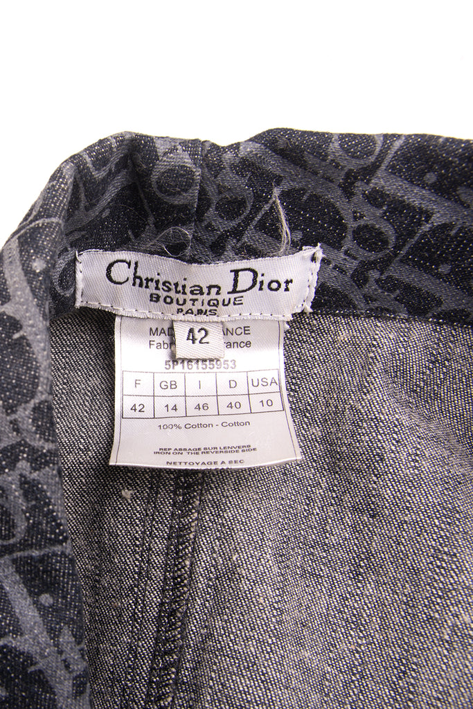Christian Dior Monogram Print Denim Blazer - irvrsbl