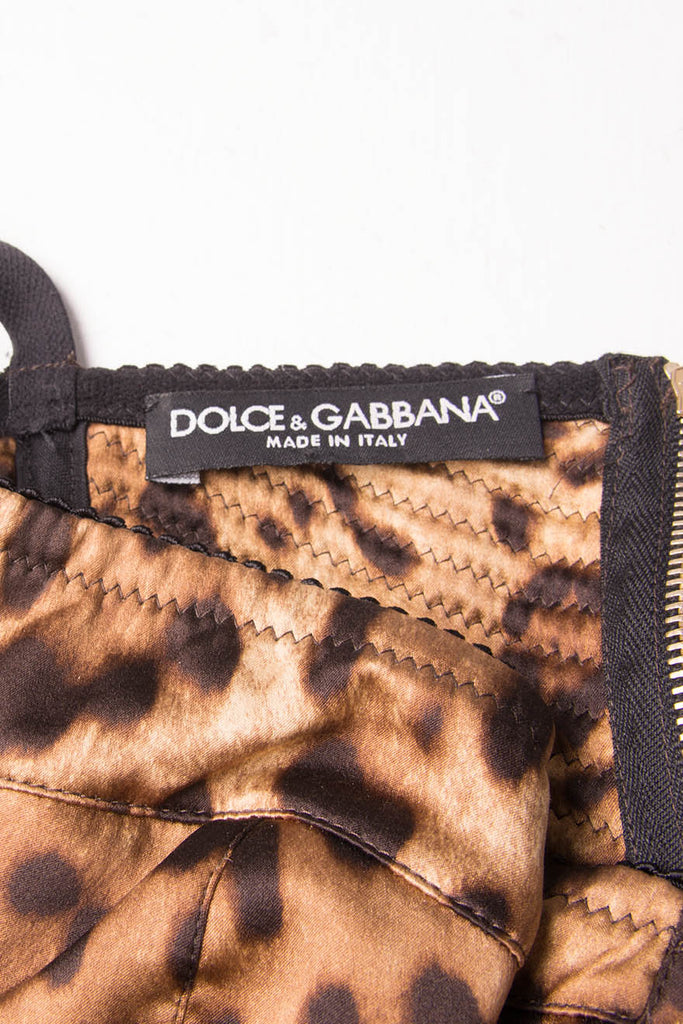 Dolce and Gabbana Leopard Print Bustier Top - irvrsbl