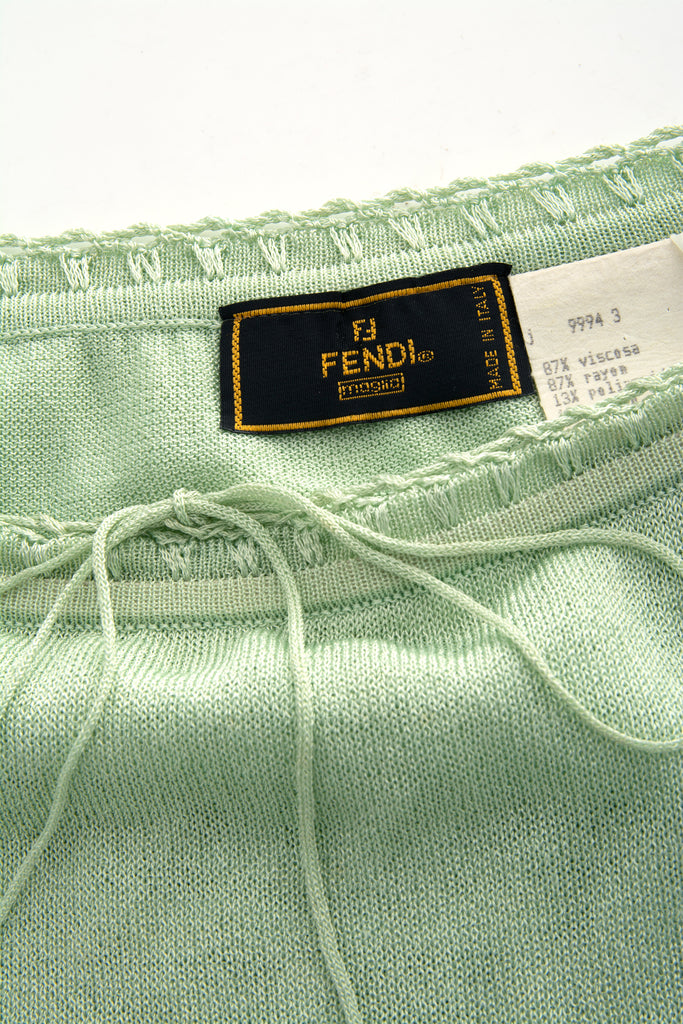 Fendi Green Floral Slip Skirt - irvrsbl