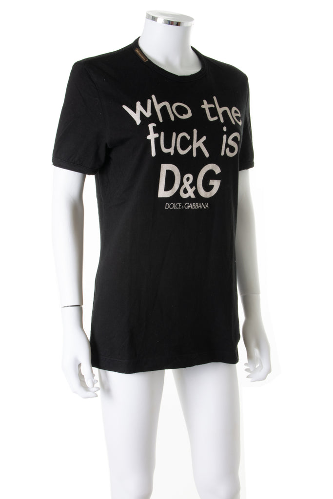 Dolce and Gabbana Who is D&G Tshirt - irvrsbl