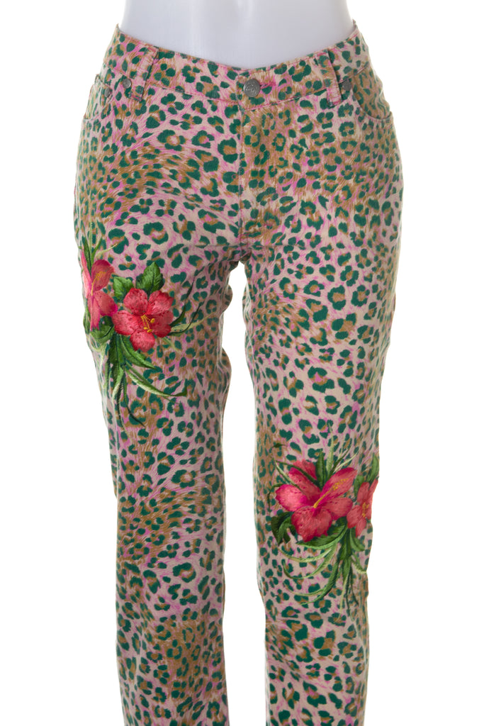 Anna Molinari Embroidered Animal Print Jeans - irvrsbl